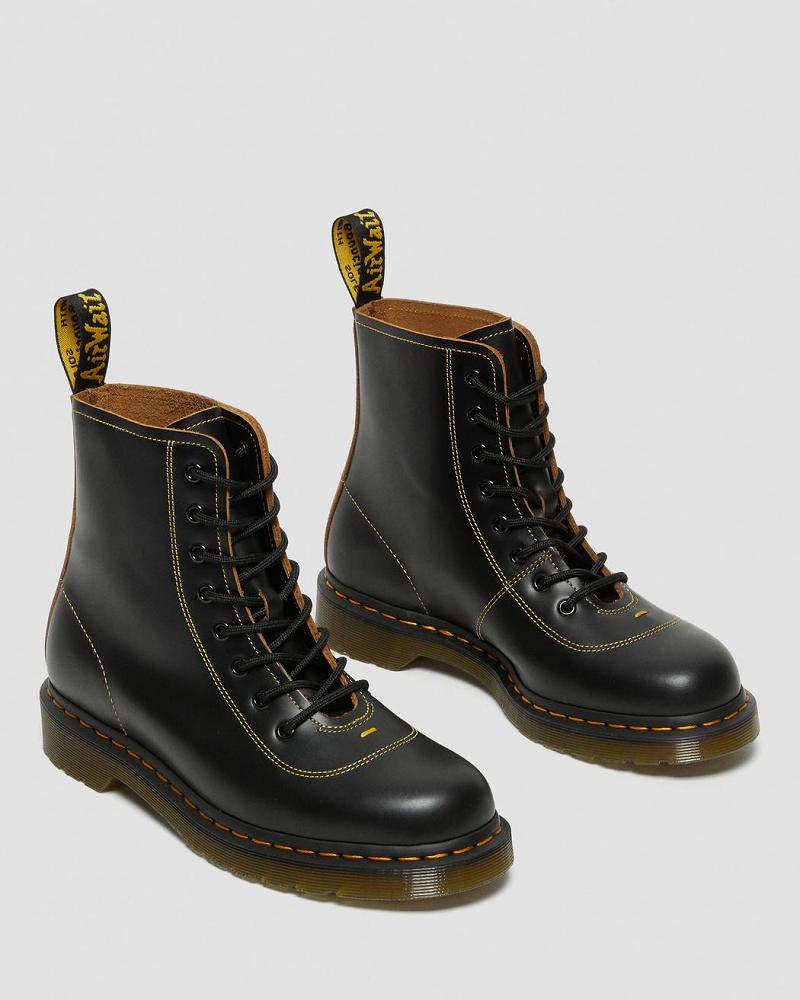 Black Women's Dr Martens Pharamond Vintage Smooth Leather Ankle Boots | CA 64QMA